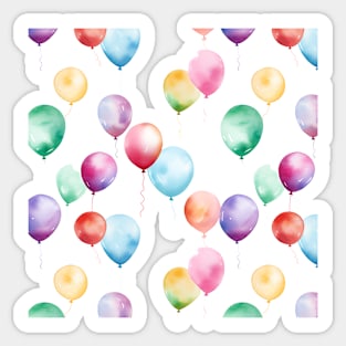 Watercolor Balloons Pattern #1 Sticker